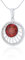 AMBEDORA Damen Japanische Sonne Halskette, Sterling Silber Poliert, Baltischer Bernstein in Cognac Farbe, Silber Anhänger mit Kette