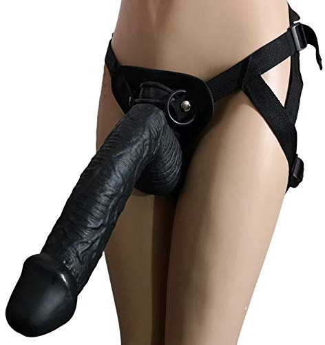 Gigante strap-on strap-on XXL, materiale PVC, cintura regolabile, sex toy per masturbazione, partner maschili e femminili, soprattutto lesbiche(Schwarz)