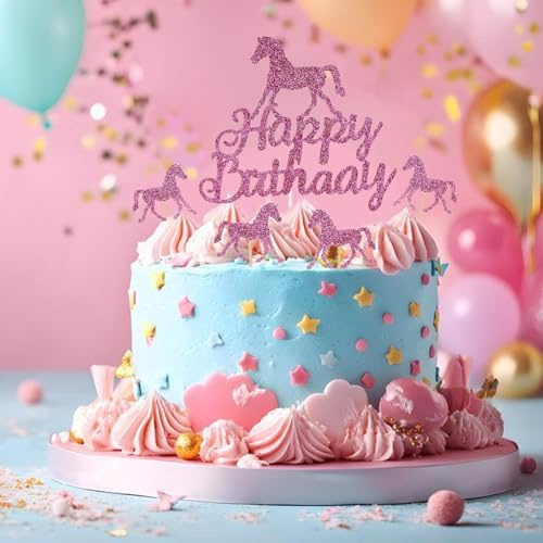 Decoración Pastel Caballo,25 Piezas Cumpleaños Decoración Caballo,Decoración De Cocina Caballos,Adorno De Pastel,Cumpleaños De Adorno De Magdalenas
