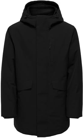 ONLY & SONS Onsenrico OTW Parka imperméable Stretch pour Homme, Noir, Taille M, Noir, M