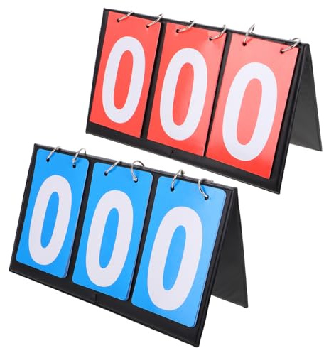 ROMISBABA 2pièces Tableau De Scores Portables Réutilisables pour Sports comme Tennis De Table Et Basket-Ball avec Base Stable Et Chiffres à Digits