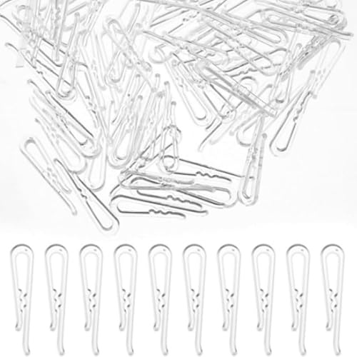 240 Pcs Clear U Shape Alligator Clips Plastic Fabric Clips Shirt Clips with Teeth for Clothes Fixing for Shirts Pants Ties Socks, Keep Garments Flat & in Place