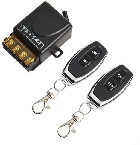 Interruttore di controllo remoto, interruttore remoto senza fili DC12-72V con lungo raggio di 100 m, 12 V interruttore di telecomando a lunga distanza set