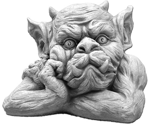 gartendekoparadies.de Figure de Pierre Massive gargouille Gardien Buste IV décoration de Jardin en Pierre reconstituée, résistant au Gel
