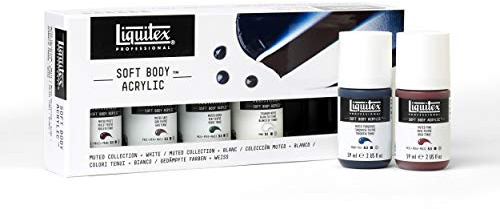 LIQUITEX 3699331 akrylfärg set med 6 x 59 ml flaskor