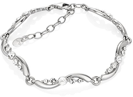 Bracciale Da Donna In Argento 925 Con Cristalli E Lunghezza Regolabile
