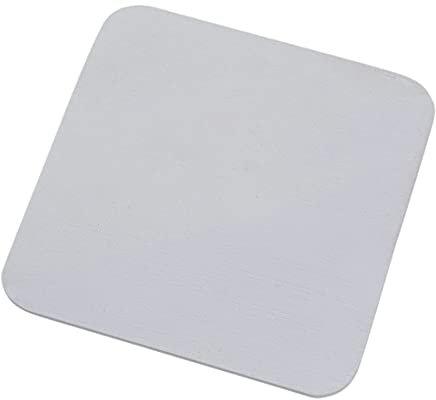 NKlaus piatto per candele alluminio bianco 12x12 cm piattino portacandele spazzolato - Design 10401