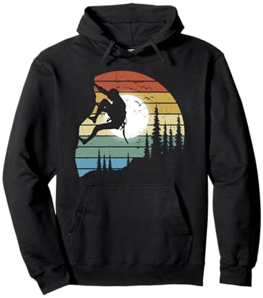 Vintage Climbing Boulder Montañismo Escalador Sudadera con Capucha