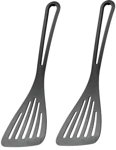 Thiru Premium Pfannenwender groß 30cm - ultra hitzebeständig - Verfärbungsresistent & schonend für die Pfanne - inkl. E-Book mit 25 Rezepten - Spülmaschinengeeignet - Made in Germany (2er Set)