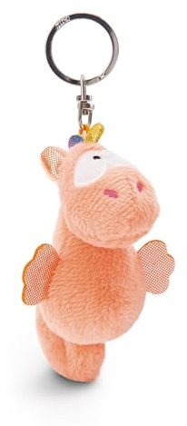 Schlüsselanhänger Seepferdchen Laguna Rainbow 9cm orange - Nachhaltiger Begleiter Kuscheltieranhänger mit Schlüsselring für Schlüsselband, Schlüsselbund & Schlüsselhalter