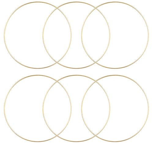 Centrotavola per Anelli in Metallo e Macrame, Anello per Acchiappasogni, Anelli a Floreale da 20cm per Acchiappasogni Fai-da-Te Ghirlanda Floreale a Cerchio Decorazioni per Matrimoni