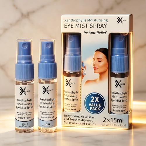 Dry Eye Spray Mist for Dry & Irritated Eyes | Hydrating Eye Mist | for Tired, Irritated, SOR, Strained Eyelids | Instant Relieves Eye Discomfort (4 x 15ml Pack)