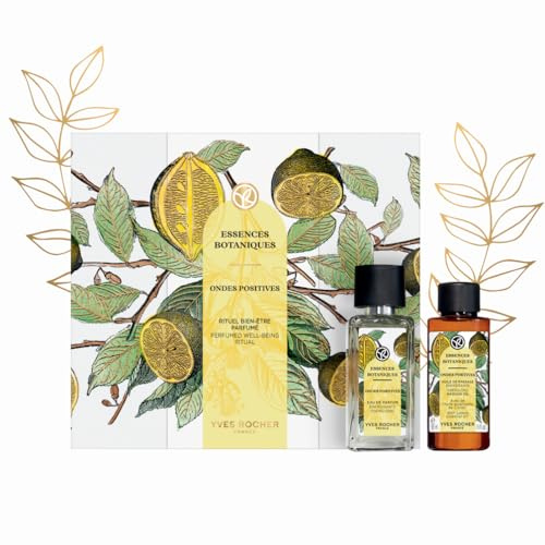 Yves Rocher Ondes Positives - ESSENCES BOTANIQUES – Geschenkset Parfum – Freude und Glück – Eau de Parfum 50ml & Massageöl 50ml - Muttertagsgeschenk