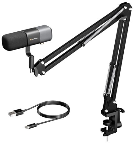 NearStream AM20X Podcast Microphone Kit, XLR/USB Condenser Microphone with Boom Arm, Supercardioid, Ideal for Podcasting, Streaming