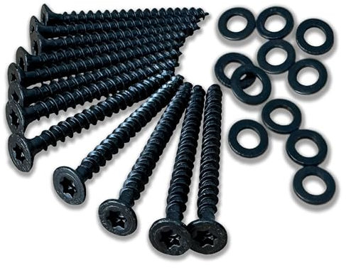 uficell Lot de vis universelles noires pour panneaux acoustiques pour la fixation de panneaux muraux sur une structure porteuse, cloison sèche ou en bois - Format : 4 x 35 mm