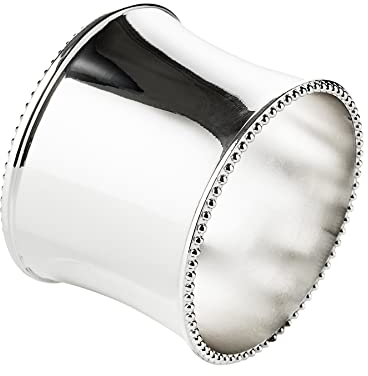 EDZARD 4er Set Serviettenring Perla ø 5 cm, edel versilbert, anlaufgeschützt
