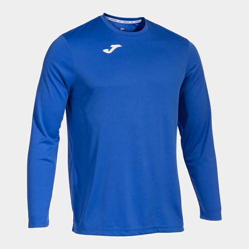 Joma - Camiseta Deportiva Manga Larga Hombre - Ligera y Transpirable Ideal para Todo Tipo de Deporte - Combi XL - Royal