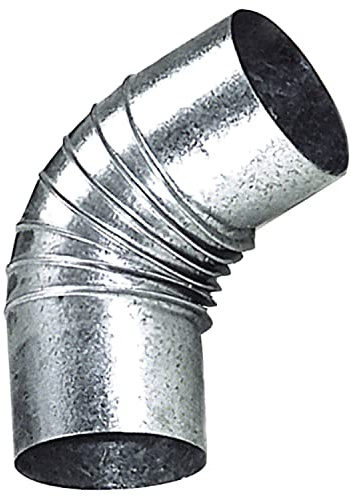 Codo Estufa Galvanizado de 110 mm. 45°.