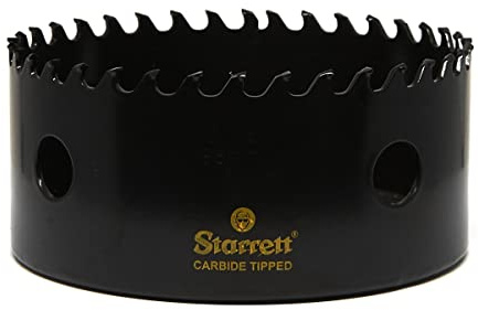 Starrett Tungsten Carbide Tipped Hole Saw CT378, 98mm, Deep Cut for Wood, Concrete & Fibreglass