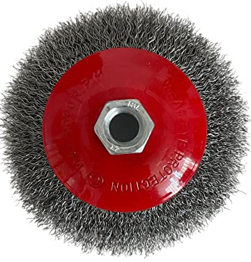 Vago-Tools 6x Rundbürste Drahtbürste 125mm M14 gewellt für Winkelschleifer Flex