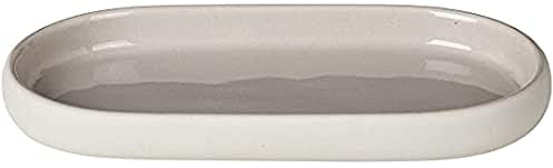 blomus Plateau, Céramique, silicone, Beige clair, H 2,5 cm, B 10 cm, T 19 cm 69060