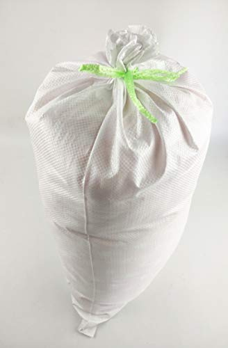 Sand Bags 14 x 26 Empty White Woven Polypropylene Sandbags With Ties - 10 Packs for Rubble, Sack, Gravel