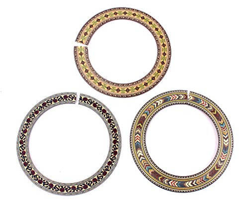 Alnicov Wood Acoustic and classical Guitar Soundhole Rosette Inlay Guitar Sound Hole Decoration 3 PieceS