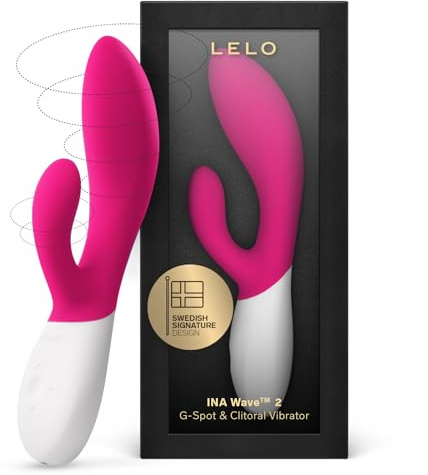 LELO INA Wave 2 - G-Spot Rabbit Vibrator, WaveMotion Technology, Cerise