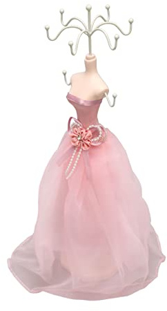 Jewellery Display Stand, Princess Dress Mannequin Jewelry Display Stand Women Girl Dress Model Necklace Earrings Bracelet Hanging Holder Rack