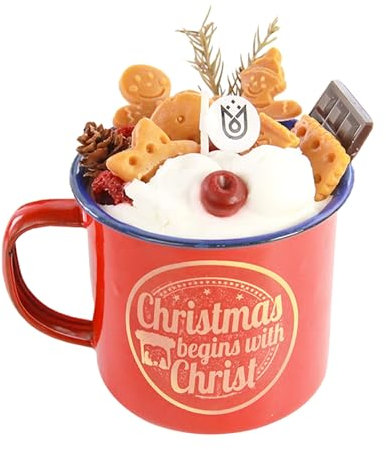 Petites bougies de Noël,Bougies d'scentthérapie pour Noël - Bougies de Noël en forme de tasse à gâteau, cadeaux de Noël en forme de bonhomme en d'épices pour femmes, bougie d'scentthérapie Demaxiyad