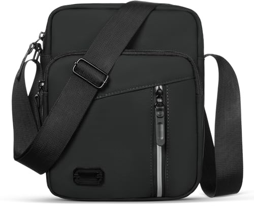 Aucuu Umhängetasche Schultertasche Herren, Wasserdichte Herrentasche zum Umhängen Messenger Bag mit Multi Tasche, Handytasche, Crossbody Bag für Alltag, Business Arbeit und Reise