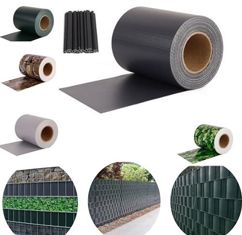 Pinto FERRAMENTA Telo Copri Ringhiera Balcone Esterno Striscia Schermatura PVC Occhiellato Protezione Privacy Rivestimento Copertura Oscurante Recinzione Giardino Frangivento (H19X35MT, Antracite)