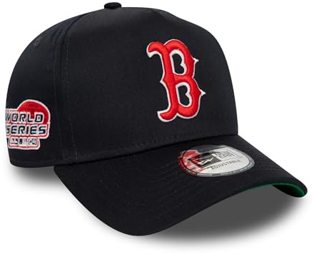 New Era Boston Red Sox MLB E-Frame Cap verstellbar gebogener Schirm World Series Kappe blau - One-Size