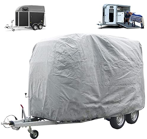 Skydd för hästbärare, hästvagnsskydd, 420D UV-Oxford-tyg, vattentät (L401 x W183 x H255 cm(L158 x W72 x H100in))