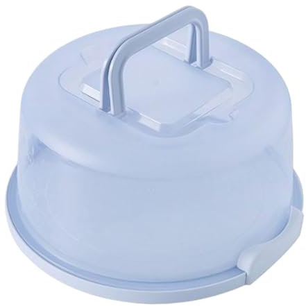 Tadoiooy Cake Carrier, 8x10x5 Portable Round Cake Container, Fresh-keeping Holder with Lid & Handle, Transport Storage Tray with Cover for Cakes, Cookies and Bread