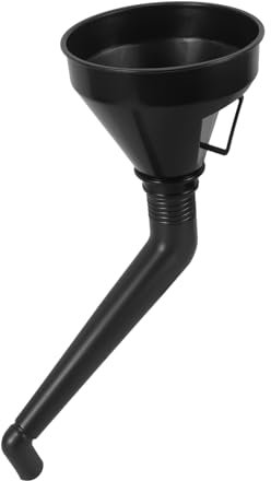 FELTECHELECTR Motorcycle Oil Funnel Filter 130mm Bend Handle Funnel for Cars and Motorcycles Injection Molded Plastic Refueling Tool for Emergency and Travel