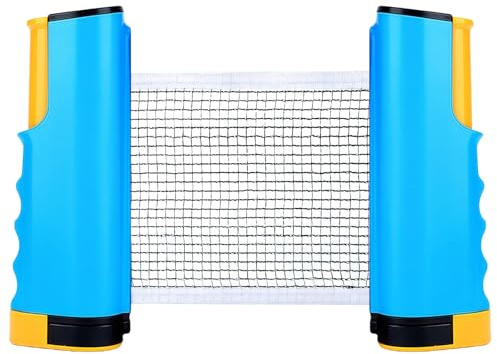 flintronic Red de Ping Pong Retráctil, Soporte de Ping Pong Telescópica Portátil, Ideal para Mesa de Ping Pong, Escritorio de Oficina, Cocina o Mesa de Comedor, Longitud Ajustable