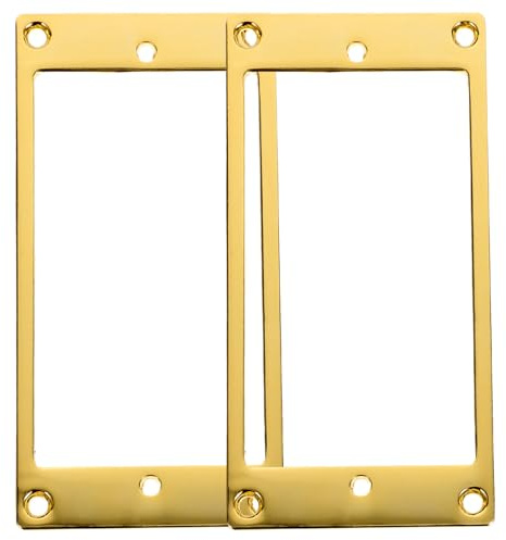 NUSITOU 2 Marcos Protectores de Pastillas y Ofrece Larga Durabilidad para Guitarra Eléctrica en Latón Dorado, Reduce Desgaste Accesorios para Guitarras Eléctricas