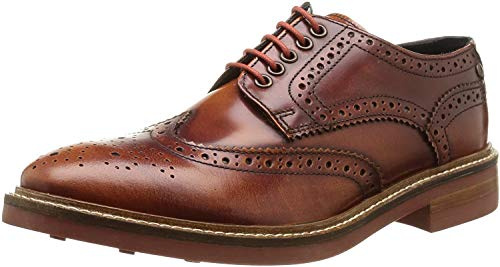 Base London Woburn Scarpe Brogue in Pelle Marrone da Uomo - EUR 43