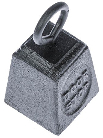 HOMESCAPES Measuring Weight Metal Door Stopper Cast Iron Effect Antique Style Door Stop