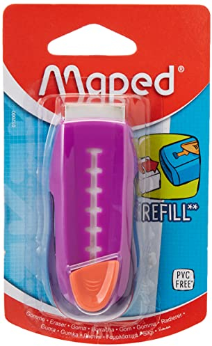 MAPED Universal Gom Stick Gomme protégée et Rechargeable, coloris Rose