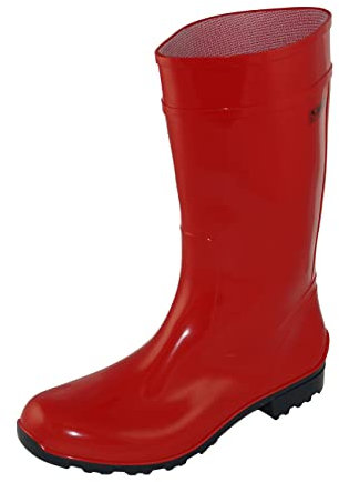 Regenliebe Damen Gummistiefel de Störtregen Regenstiefel Langschaft, Farbe:rot, Größe:41 EU