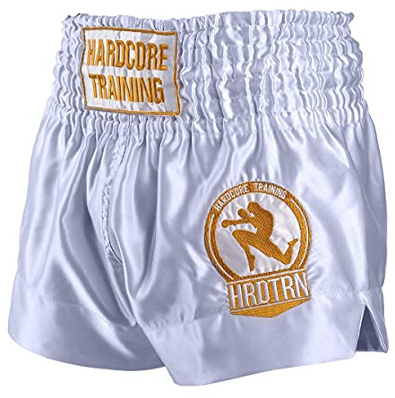 Hardcore Training Classic Muay Thai Shorts Black White Red Camo Blue Kick Boxing MMA Combat Sport Sparring Trunks