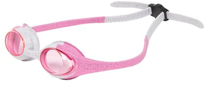 ARENA Unisex Spider Kids Swim Goggles for Boys and Girls Ages 2 to 5, Anti-Fog Non-Mirror Lens, Easy to Use Strap No Leak Goggle, Pink/Gray/Pink