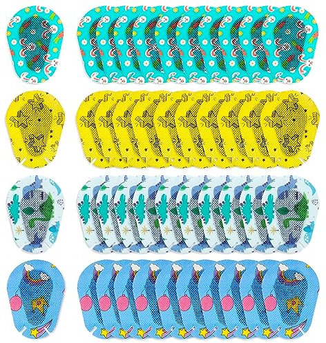 80 cerotti adesivi per occhi, 4 stili, motivo cartoni animati, traspiranti, per bambini e adulti