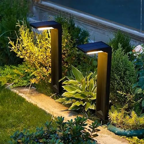 Partenopea® Lampada Solare Giardino a Picchetto piccolo lampioncino luce da segnapasso per viali sentieri giardino con Pannello impermeabile (Luce calda 3000K)