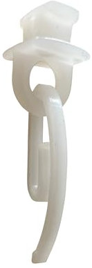 rewagi 100 Drehgleiter PIR & 100 Gardinenhaken einfach - weiß, schwarz Laufnut 5,8 – 6,3 mm – Überklipshaken, Faltenhaken, Faltenlegehaken, Gardinenzubehör (weiß)