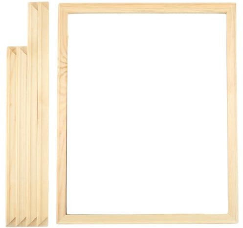 Canvas Frame 36x50cm Wooden Canvas Frame, Easy Assemble 4 Rectangular Strips, DIY Canvas Stretcher Frames for Oil Painting, Canvas Pictures and Wall Art, Frame for