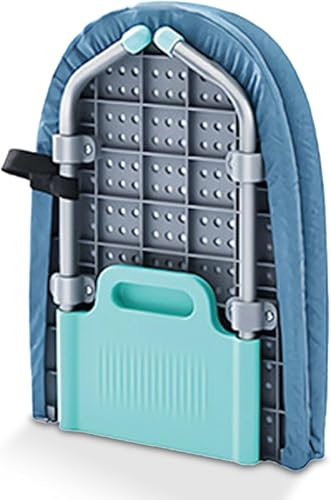 Asse da stiro pieghevole, 81 cm x 31 cm, leggero e stabile, con copertura resistente alle alte temperature e piedini antiscivolo, design salvaspazio per una stiratura efficiente (grigio)