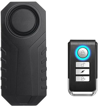 Sarini Fahrrad-Alarmsystem, 113 dB, superlaut, 7-stufige Empfindlichkeit, mit Fernbedienung für Fahrrad, Motorrad, Autotür-Sicherheitsschutzsystem